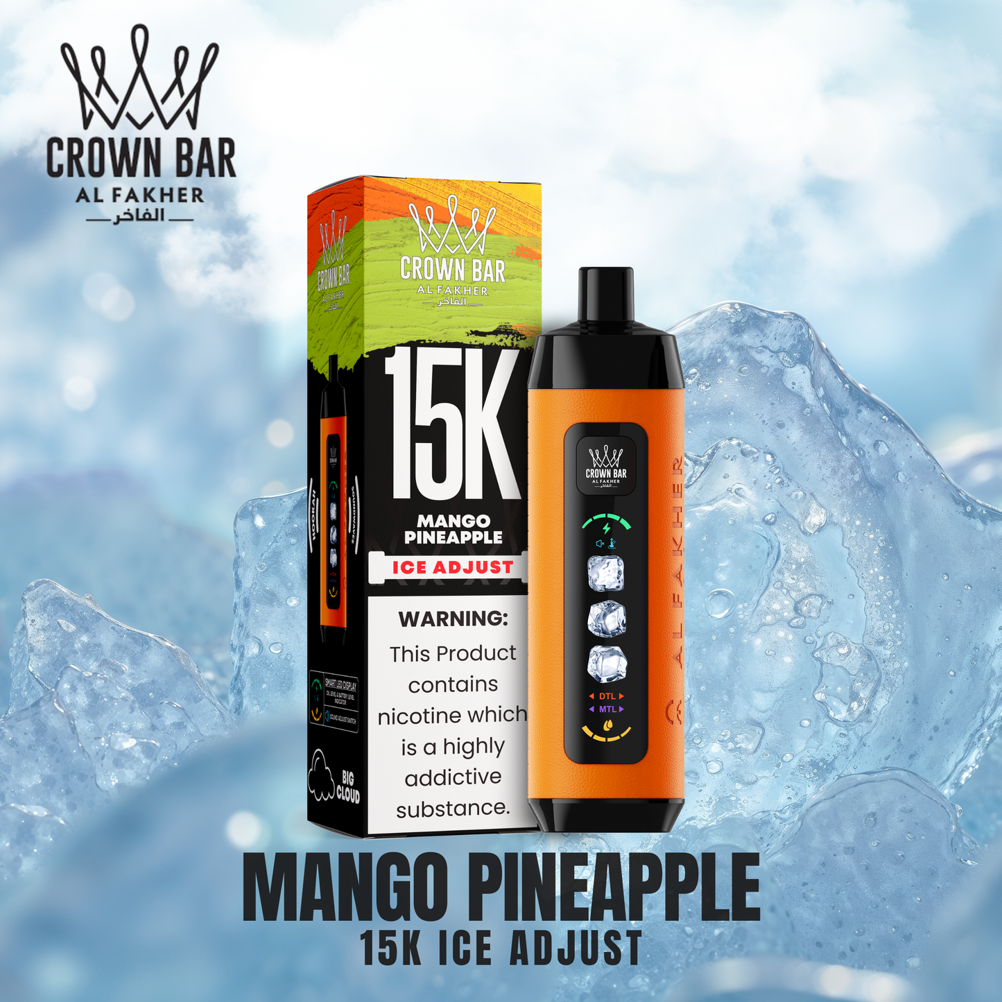 AF CROWN BAR 15K ICE ADJUST - MANGO PINEAPPLE