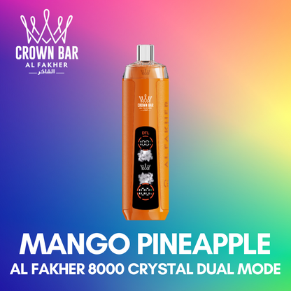 AL FAKHER 8000 CRYSTAL DUAL MODE - MANGO PINEAPPLE