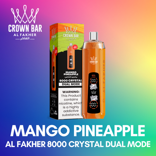 AL FAKHER 8000 CRYSTAL DUAL MODE - MANGO PINEAPPLE