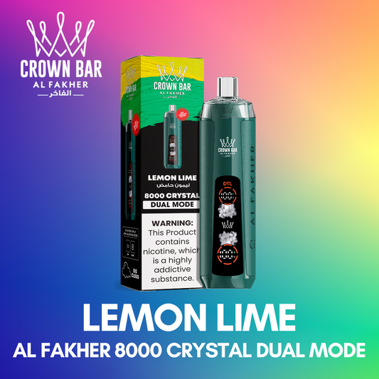 AL FAKHER 8000 CRYSTAL DUAL MODE - LEMON LIME