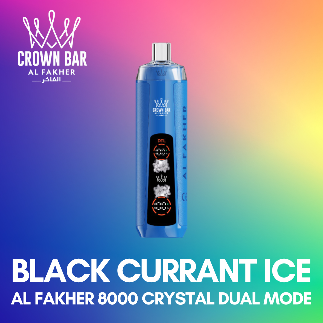 AL FAKHER 8000 CRYSTAL DUAL MODE - BLACKCURRANT ICE