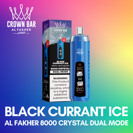 AL FAKHER 8000 CRYSTAL DUAL MODE - BLACKCURRANT ICE