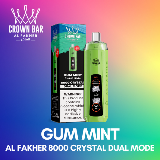 AL FAKHER 8000 CRYSTAL DUAL MODE - GUM MINT