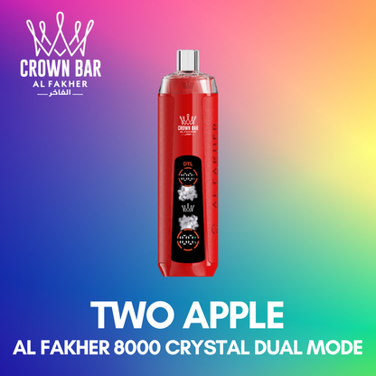 AL FAKHER 8000 CRYSTAL DUAL MODE - TWO APPLE